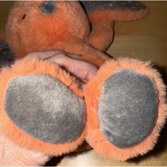 B Softies Happy Hues Bunny Rabbit Plush Stuffed Animal Orange Confetti Easter - Picture 6 of 13